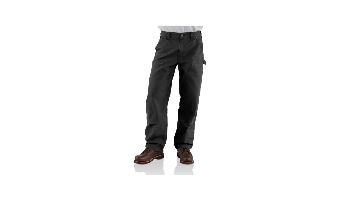 Carhartt Men's Loose Straight Washed Duck Double-front Dungaree, Black, W44
