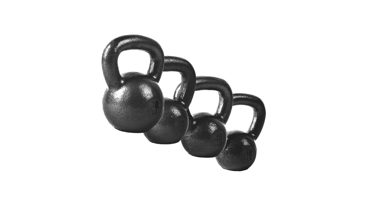 Cap Barbell Cast Iron Kettlebell 80 Lb Set | 10