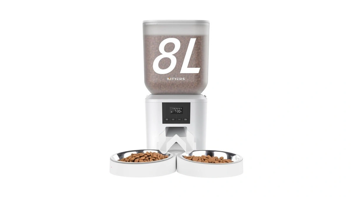 Automatic Cat Feeder For 2 Cats - 8l/34 Cups Large