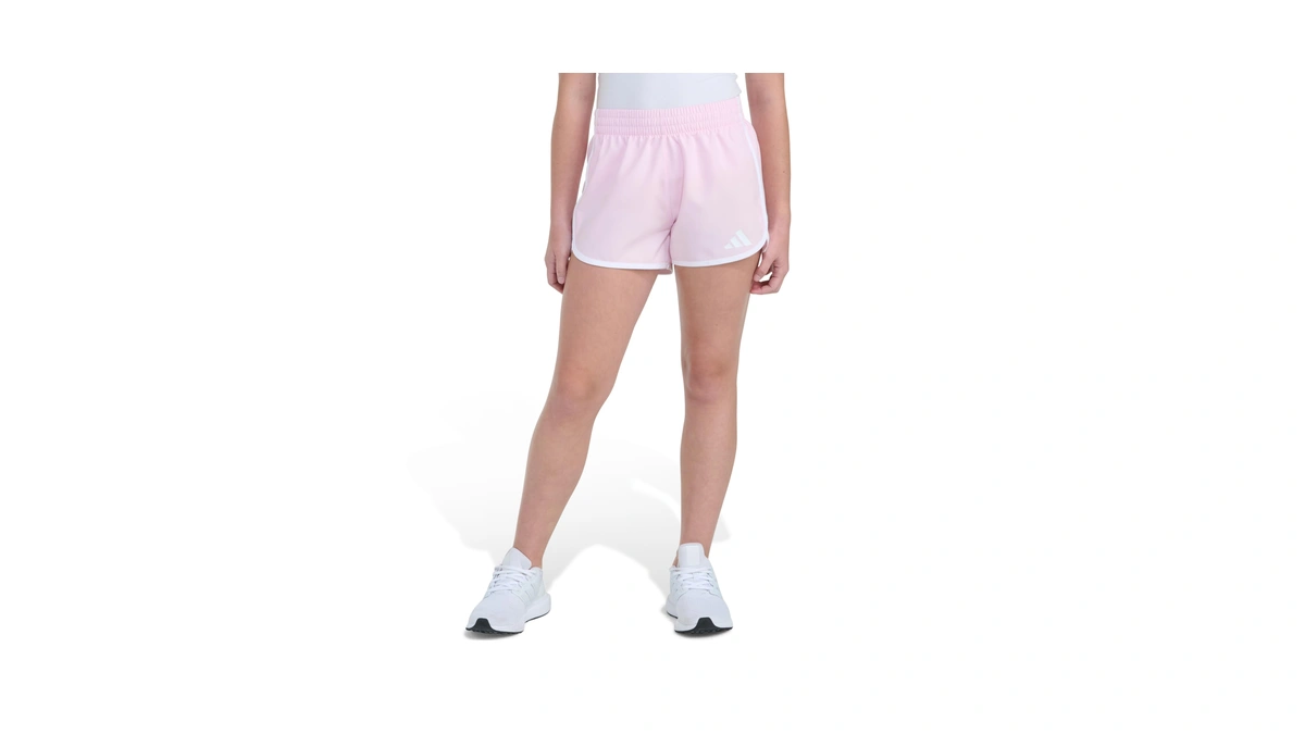 Adidas Girls Woven Pacer Short, Clear Pink, S