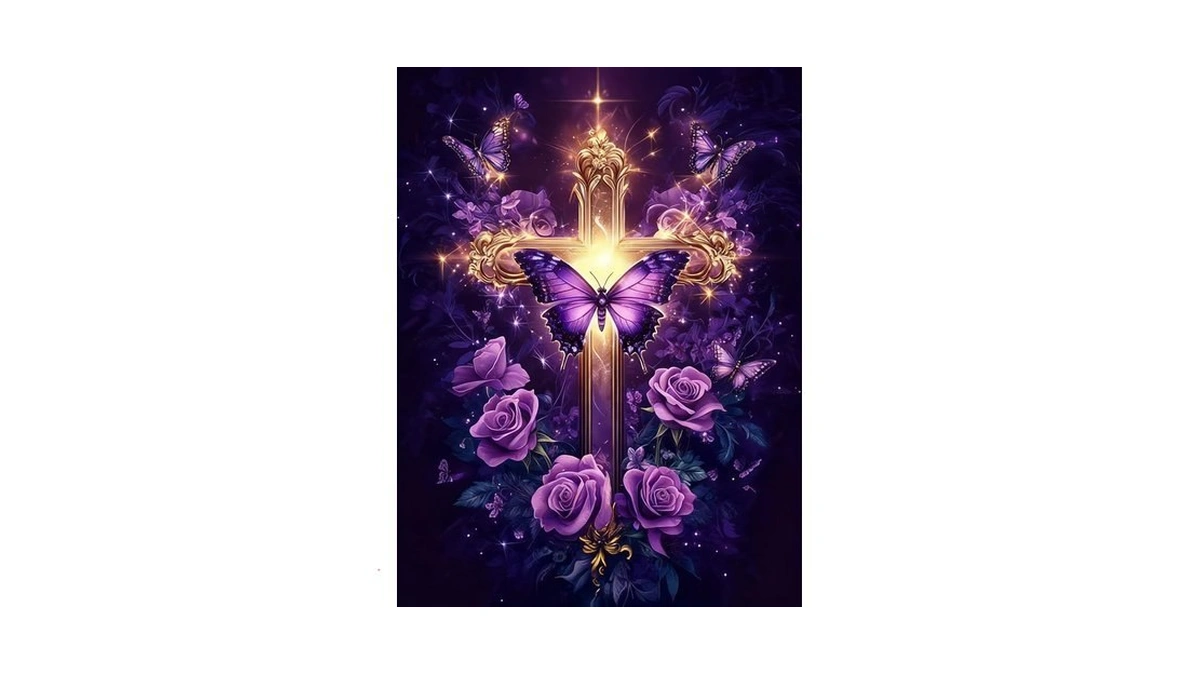 Arttoplus Religious Cross Diamond Art Kits For Adults Beginner 12x16