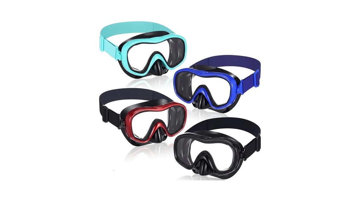Relaxweex 4 Pcs Adult Elastic Strap Swim Goggles With Nose