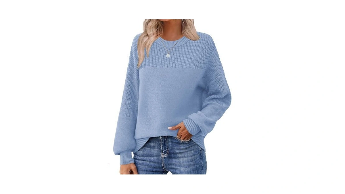 Zeagoo Women's 2026 Fall Chunky Knit Sweater Oversized Crewneck Long