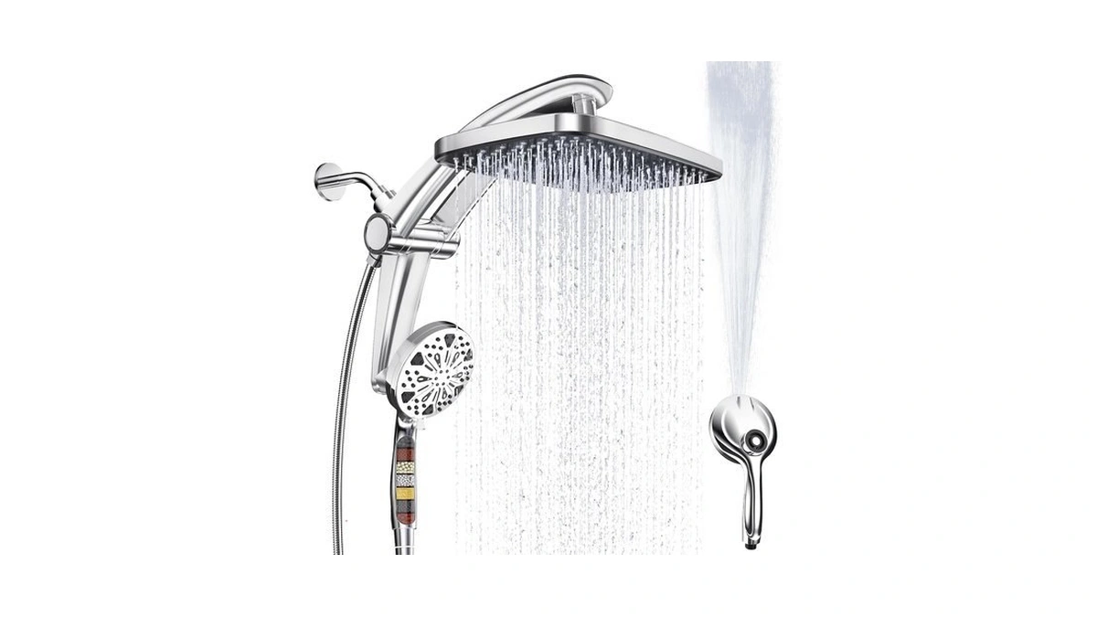 Rain Shower Head With Filtered Handheld High Pressure Rainfall Shower