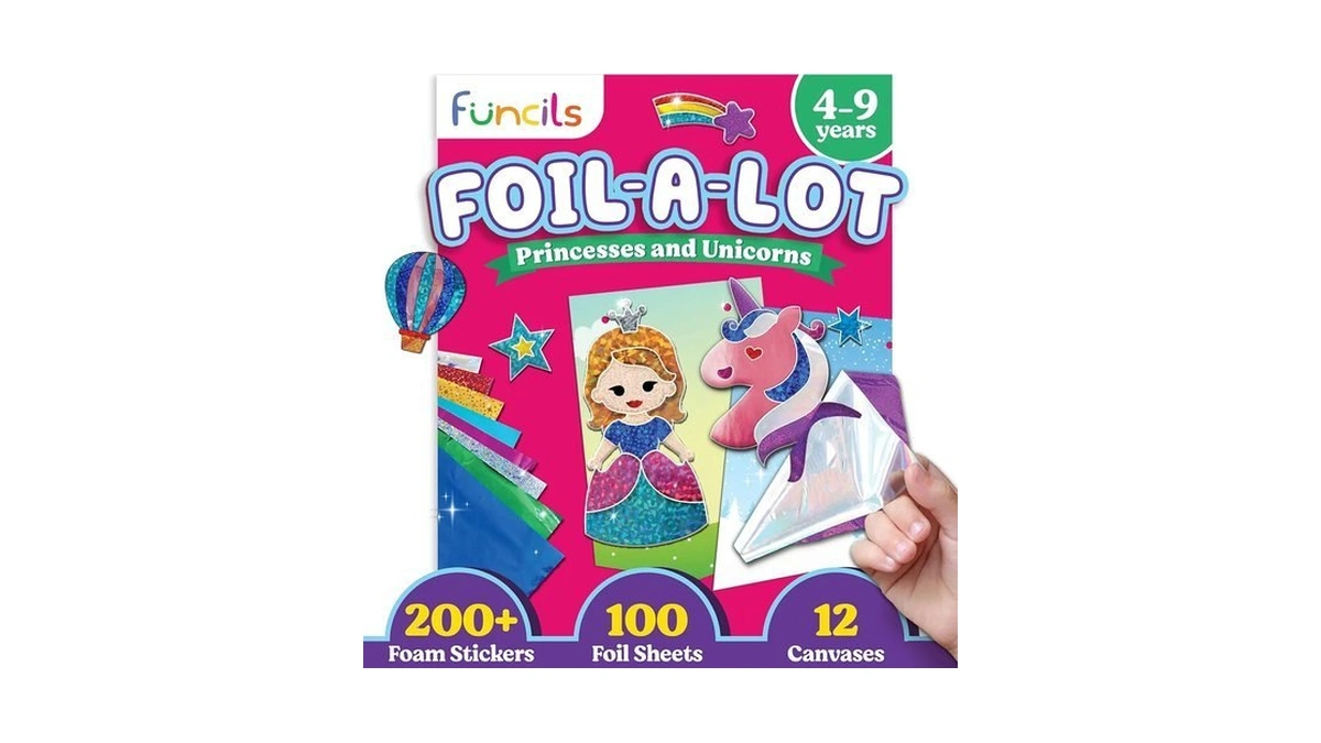 Funcils Foil Art Craft Kit - Unicorn & Princess Sticker