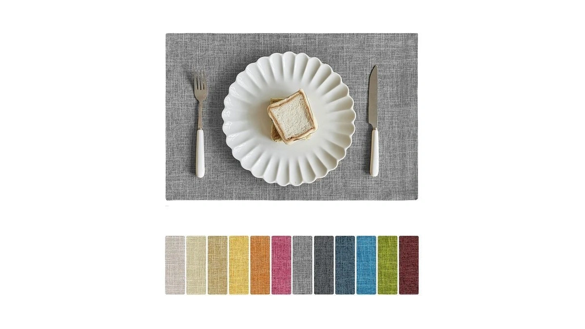 Amazon coupon: Softalker Faux Linen Placemats Set Of 4-
