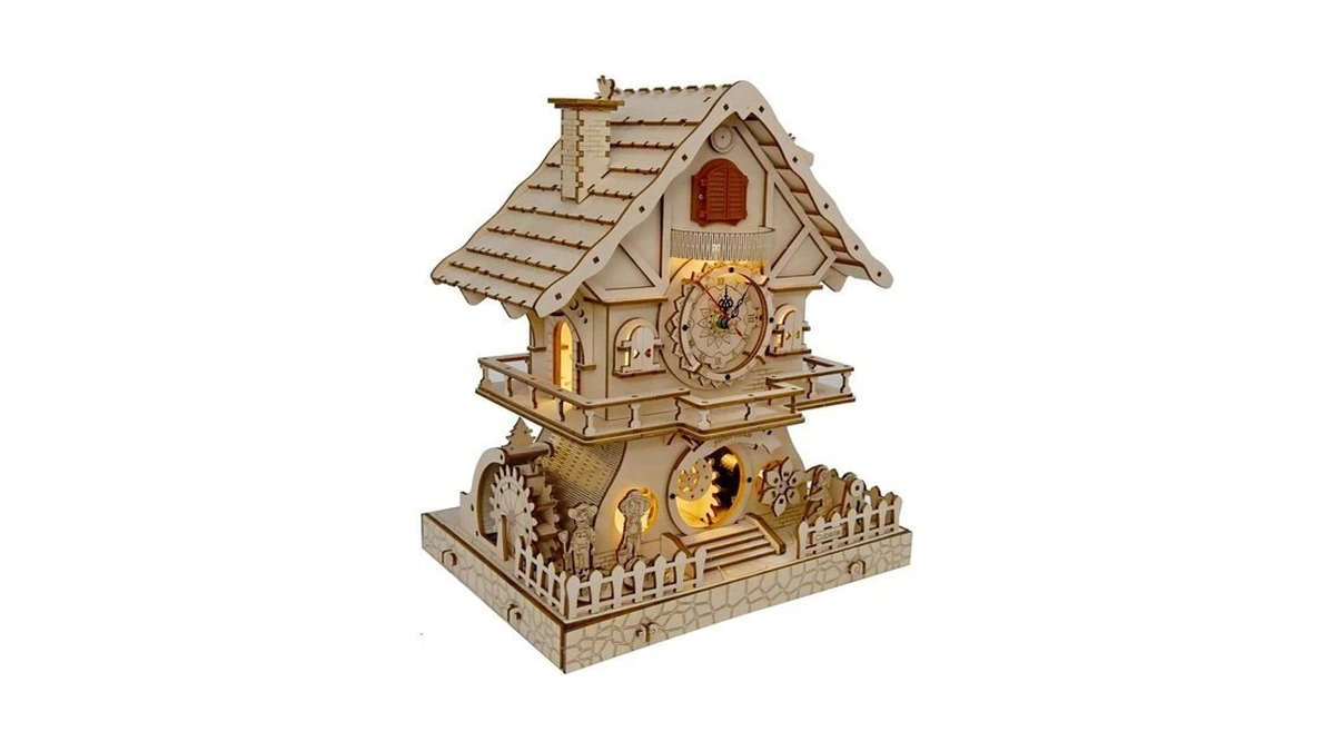 Cuberie 3d Wooden Puzzles Cuckoo Clock - Diy Model Kits