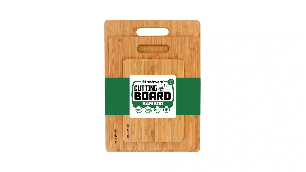 Freshware Bamboo Cutting Board Set Of 3, Wooden Cutting Boards