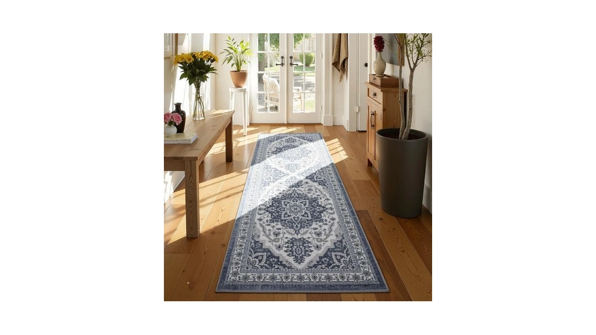 Ukiss Washable Runner Rug ，2x6 Non-slip Soft Boho Vintage Hallway