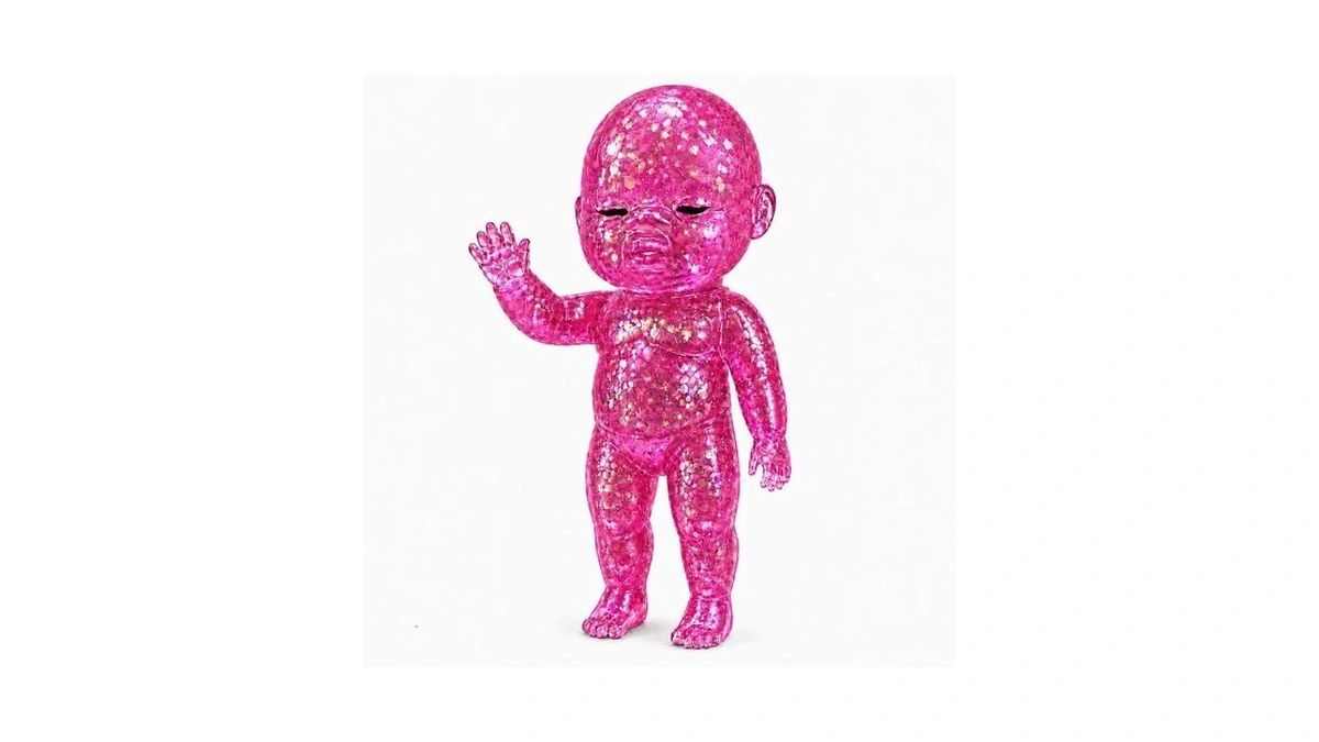 Baby Squishy Glitter Slow Rising Pink, Squishy Babies Sensory Fidget