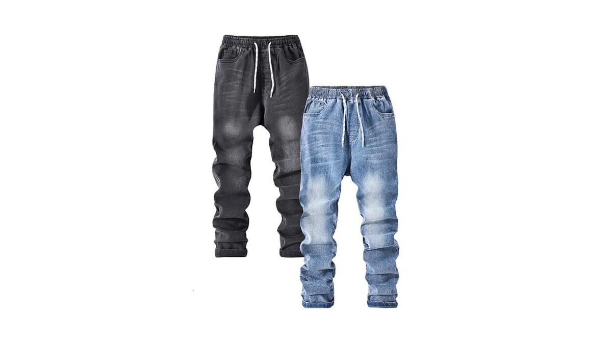 Nivne Tco Tween Boys 2pcs Jeans Basic Casual Drawstring Waist