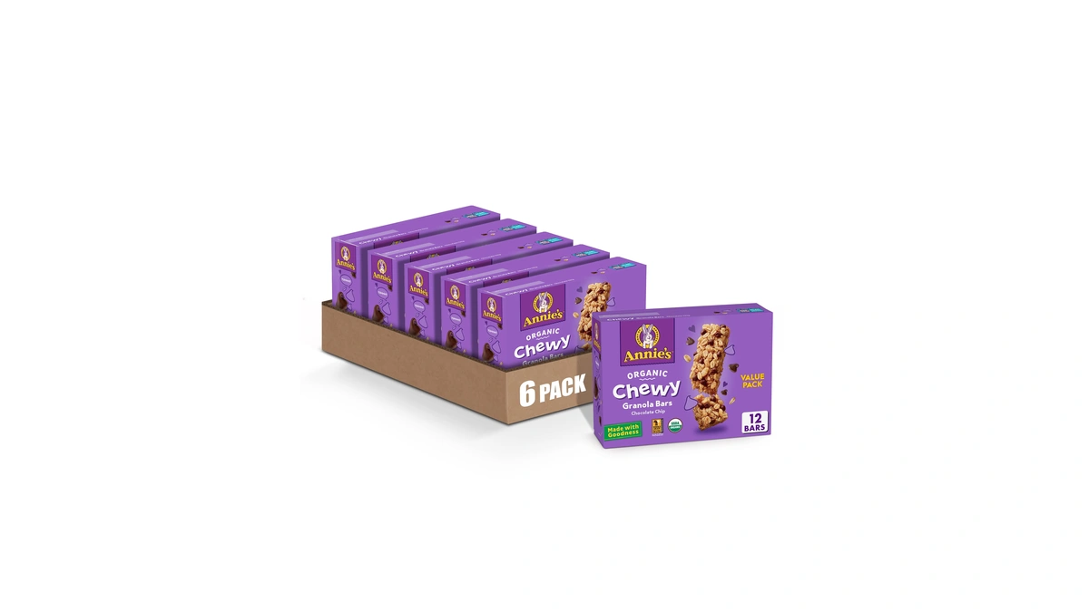 Annie’s Organic Chewy Granola Bars, Chocolate Chip, 12 Ct (pack