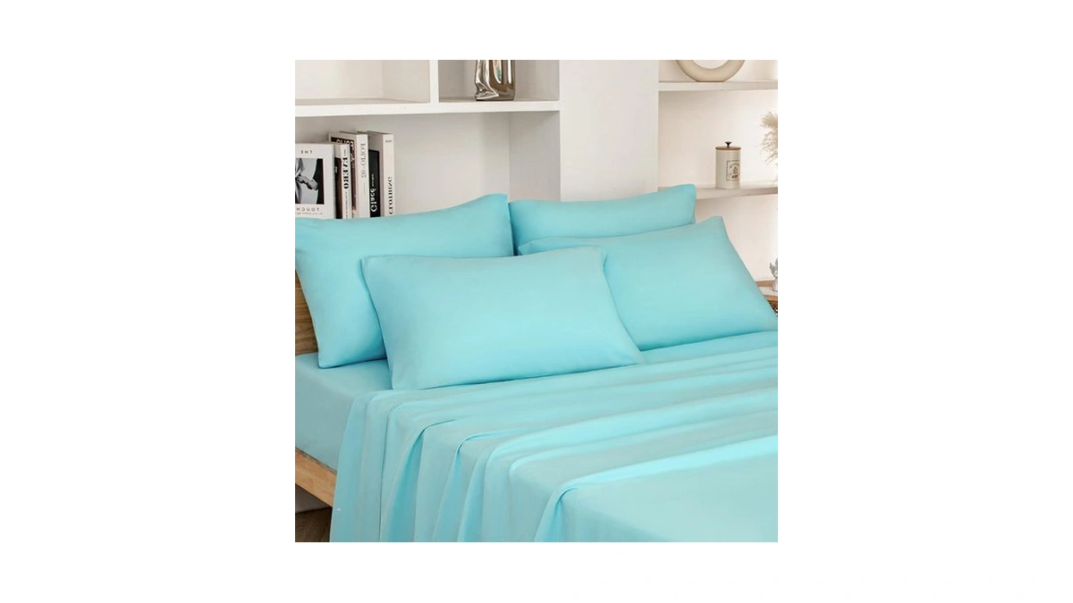 Homeideas Full Size Bed Sheets - 6 Piece Set (aqua