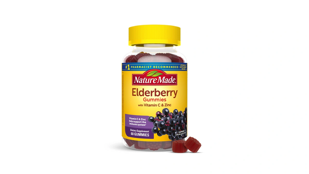 Nature Made Elderberry Gummies With Vitamin C & Zinc, 60