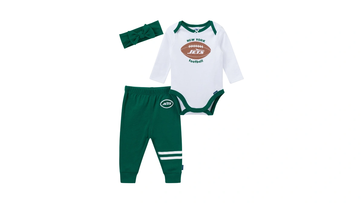 Gerber Nfl Team Baby Girls’ 3-piece Onesie Bodysuit, Pants &