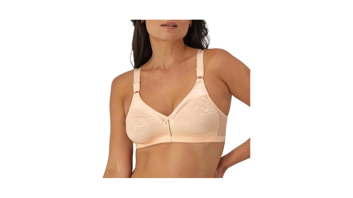 Bali Women's Double Support Spa Closure Wire-free Bra, Porcelain ,42d