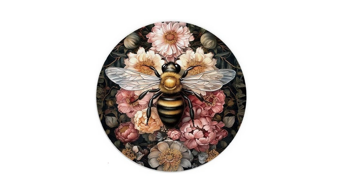 Xunlury Small Dark Moody Floral Mouse Pad For Desk 9.5x7.9