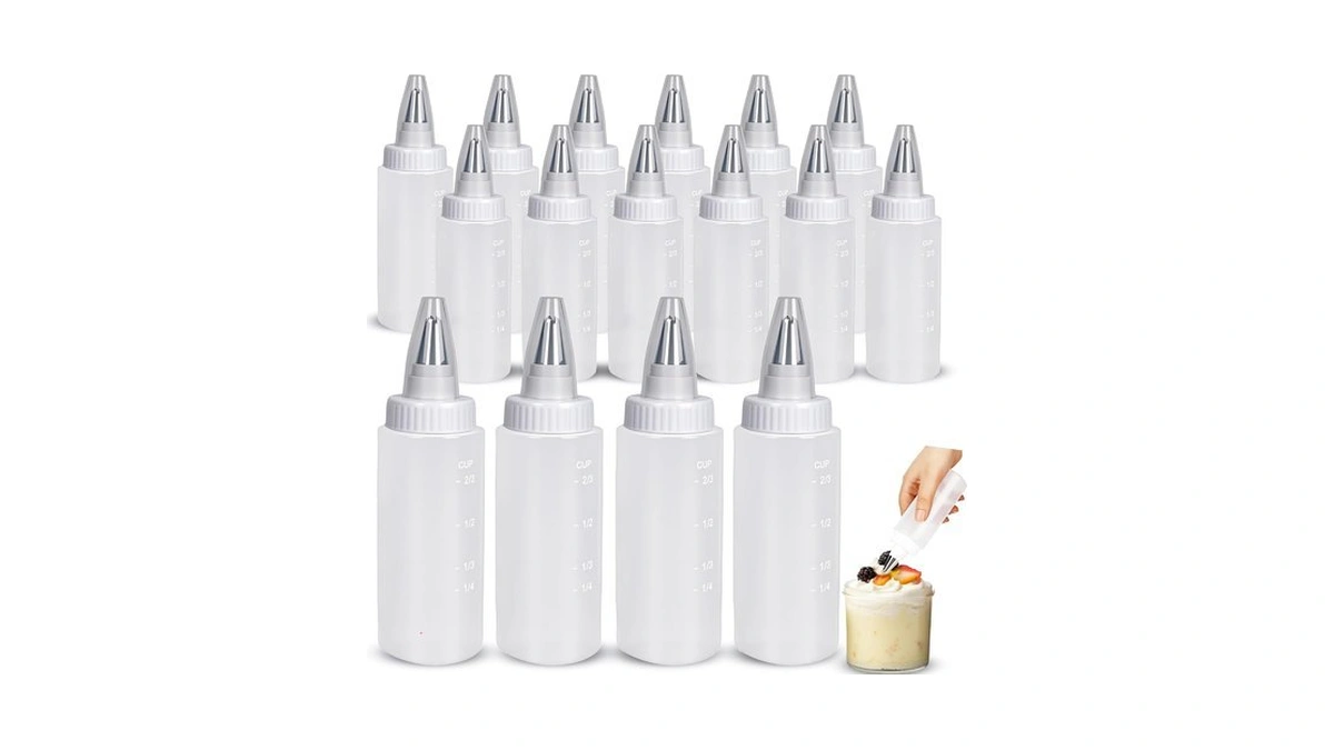 Conagel 16 Pcs 6 Oz Plastic Squeeze Bottles Squeezing Applicator