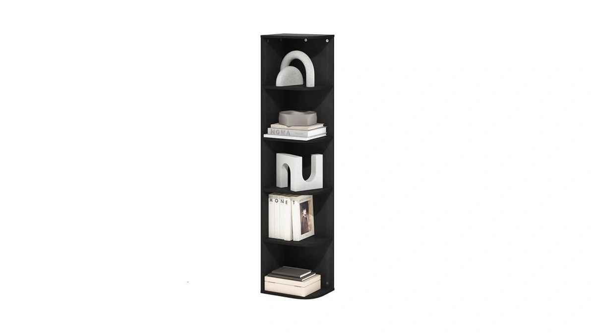 Amazon : Furinno Pasir Book Shelf, 5-tier Corner