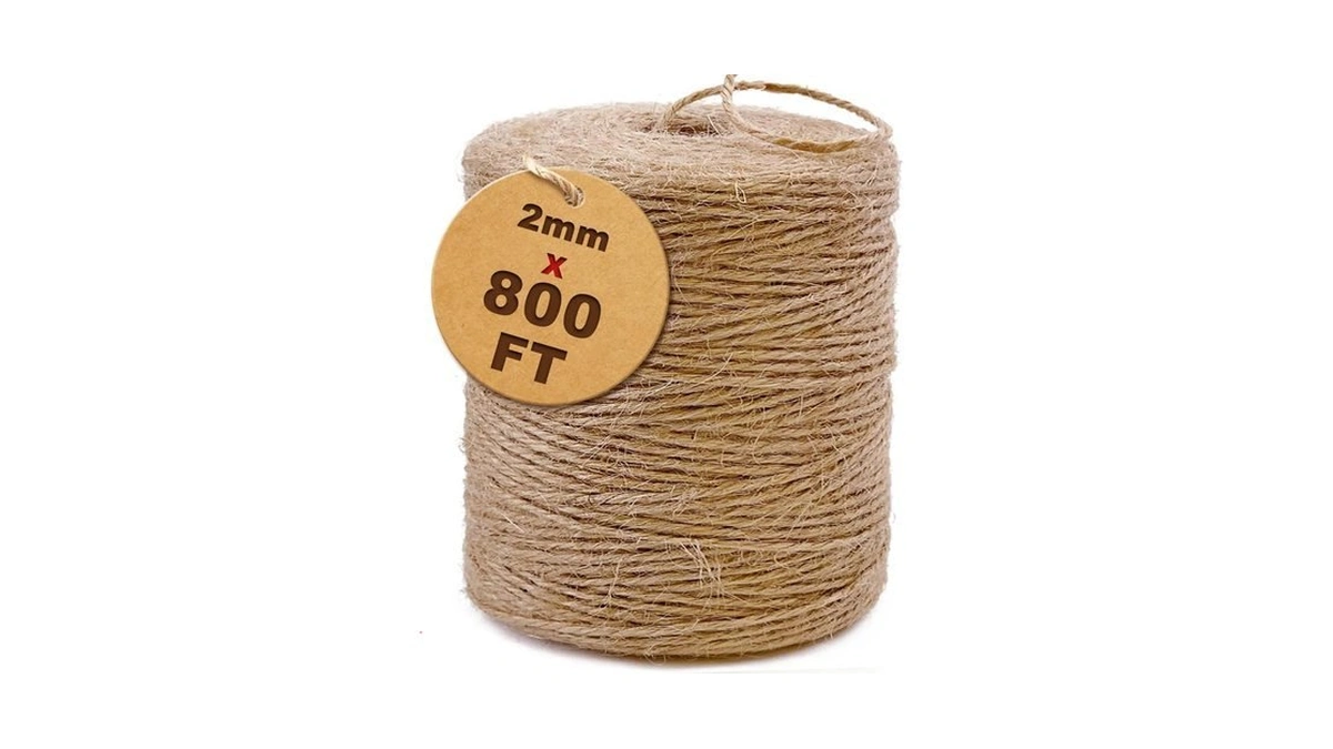 Smart&casual 2mm Natural Jute Twine String Thin For Craft Plant