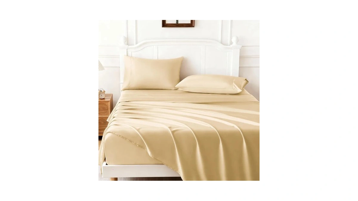 Amazon : Chicview Twin Luxury Satin Sheet Set,3 P