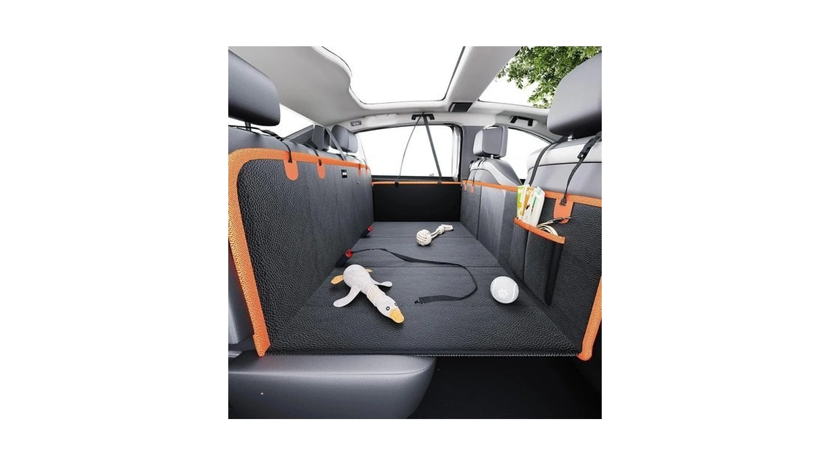 Dnyker Back Seat Extender For Dogs, Pu Leather Hard Bottom