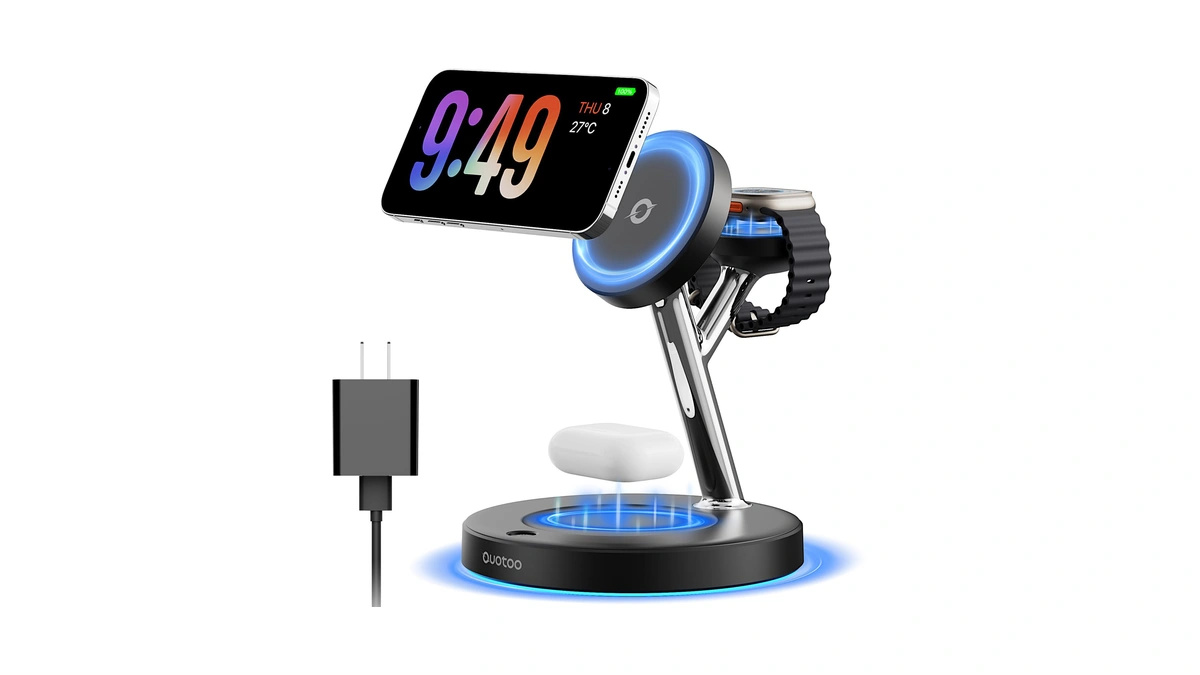 3 In 1 Magsafe Wireless Charger Stand For Iphone Apple