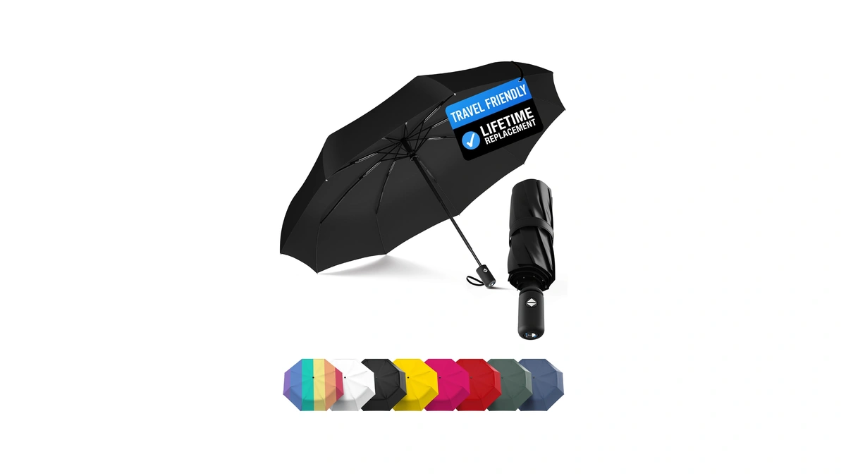 Rain-mate Windproof Compact Umbrellas For Rain - Strong Reinforced Fiberglass