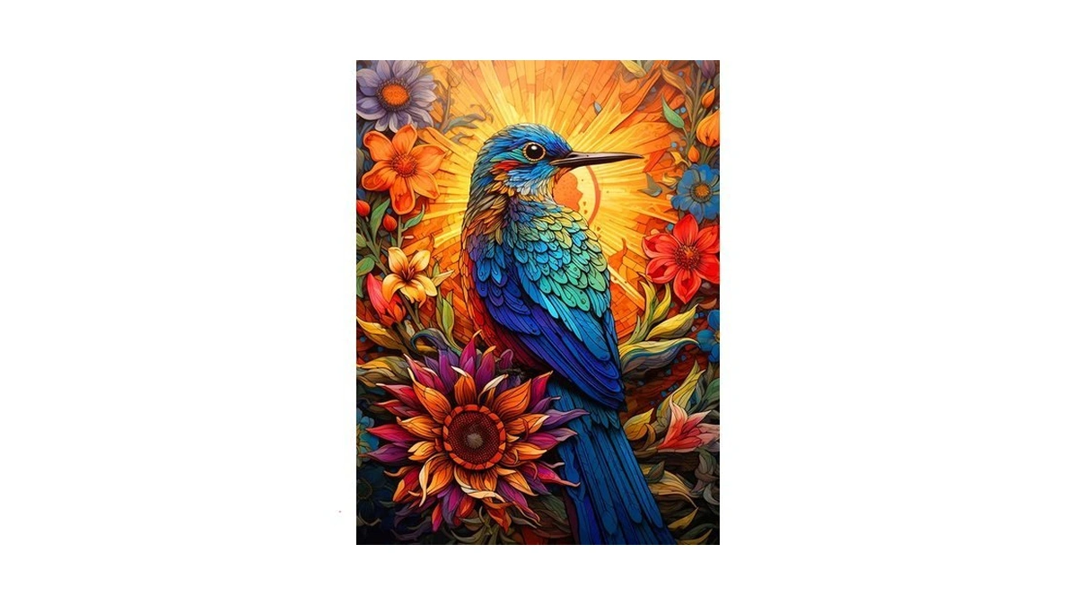 Ekuxom Hummingbird Diamond Painting Kits For Adults-sunflower Diamond Art