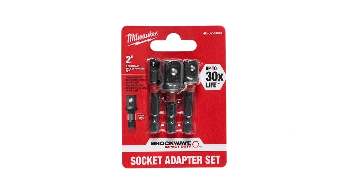 Milwaukee 48-32-5033 Power Drill Bit Extensions Shockwave Socket Adapter Set,