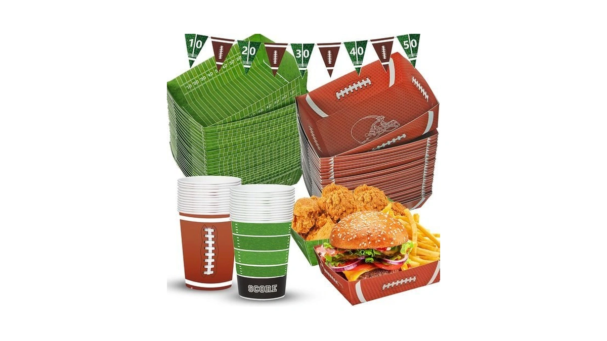 Kakan Superbowl Party Decorations, 101pcs Football Party Decorations, 50pcs Football