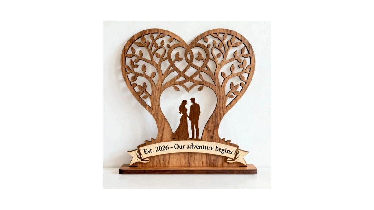 Wedding Gifts For Couples 2026 - Engraved Wood Keepsake With