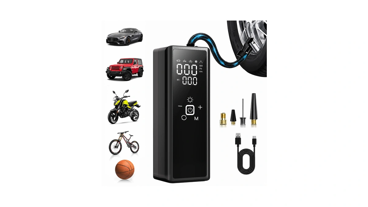 Ridapest Tire Inflator Portable Air Compressor, 120psi Cordless Air Pump
