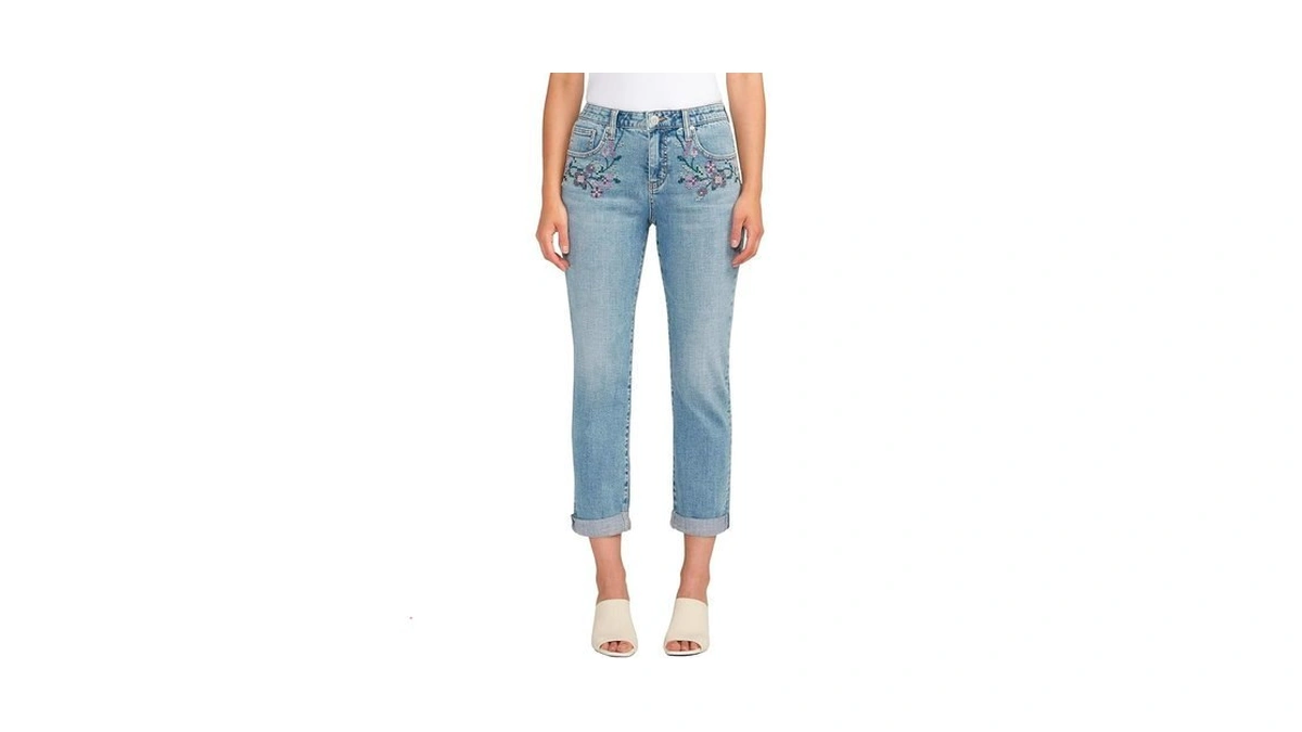Jag Jeans Women's Carter Mid Rise Girlfriend Jeans, Skyscape Blue,