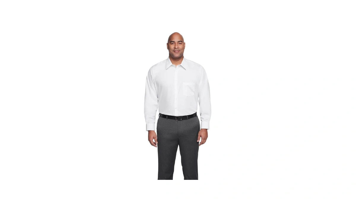 Van Heusen Men Big Fit Dress Shirt Poplin