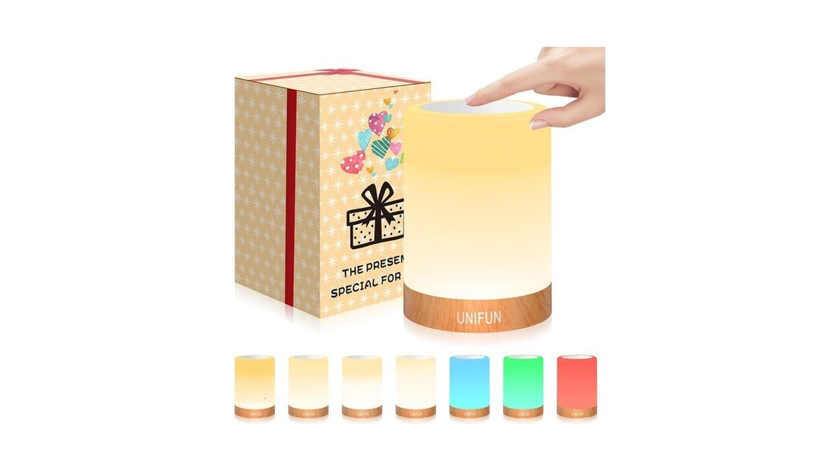 Unifun Baby Nursery Night Light Touch Rgb Dimmable Bedside Table