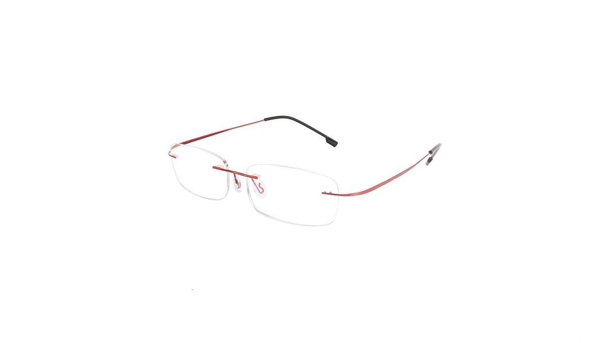 Feisedy Lightweight Rimless Titanium Stainless Steel Anti-blue Light Reading Glasses
