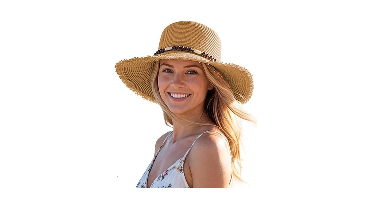 Acushla Straw Sun Hat For Women Wide Brim Boho Boater