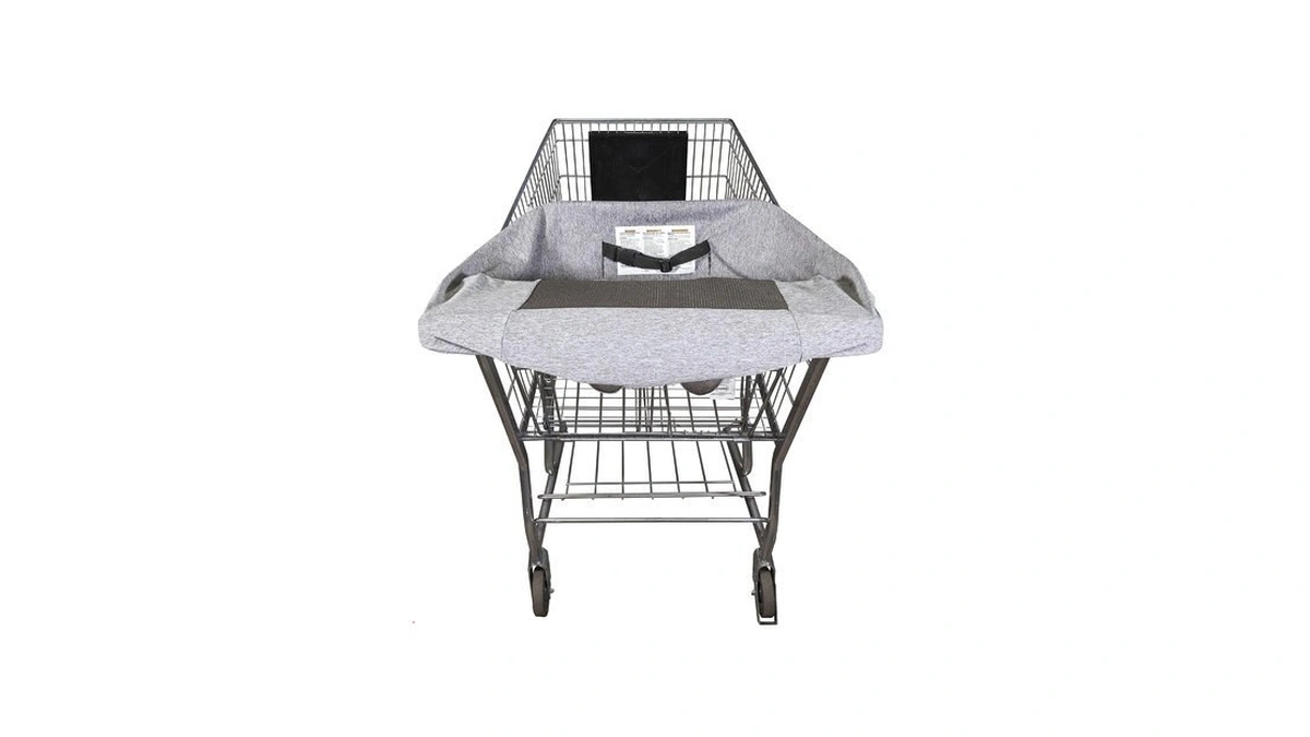 Boppy Compact Shopping Cart Cover, Antibacterial Treated, Gray Heathered With