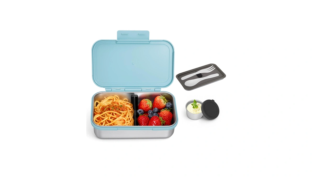 Reeple Stainless Steel Lunch Box, Leak-proof Metal Bento Box With