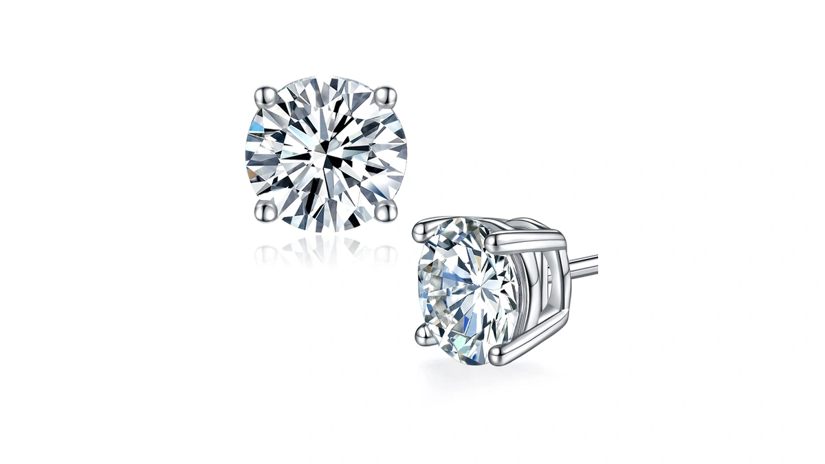 Moissanite Stud Earrings For Women,sterling Silver 925 Earrings Jewelry Engagement