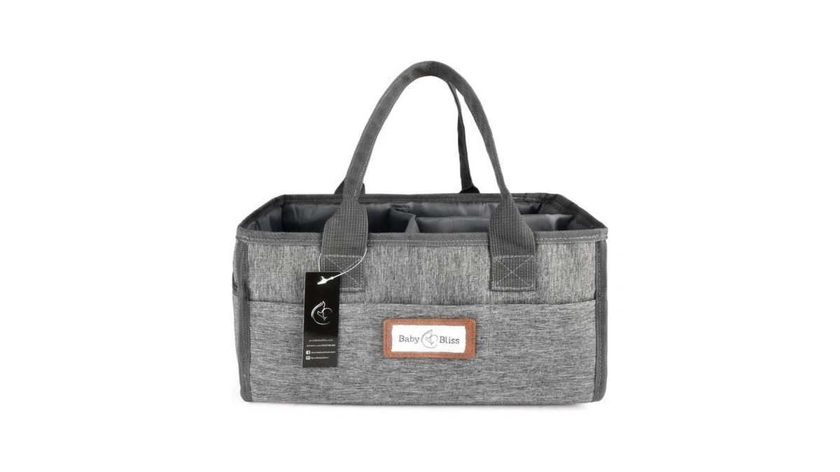 Babybliss Polyester Diaper Caddy Organizer - Portable Wipe-clean Nursery Storage