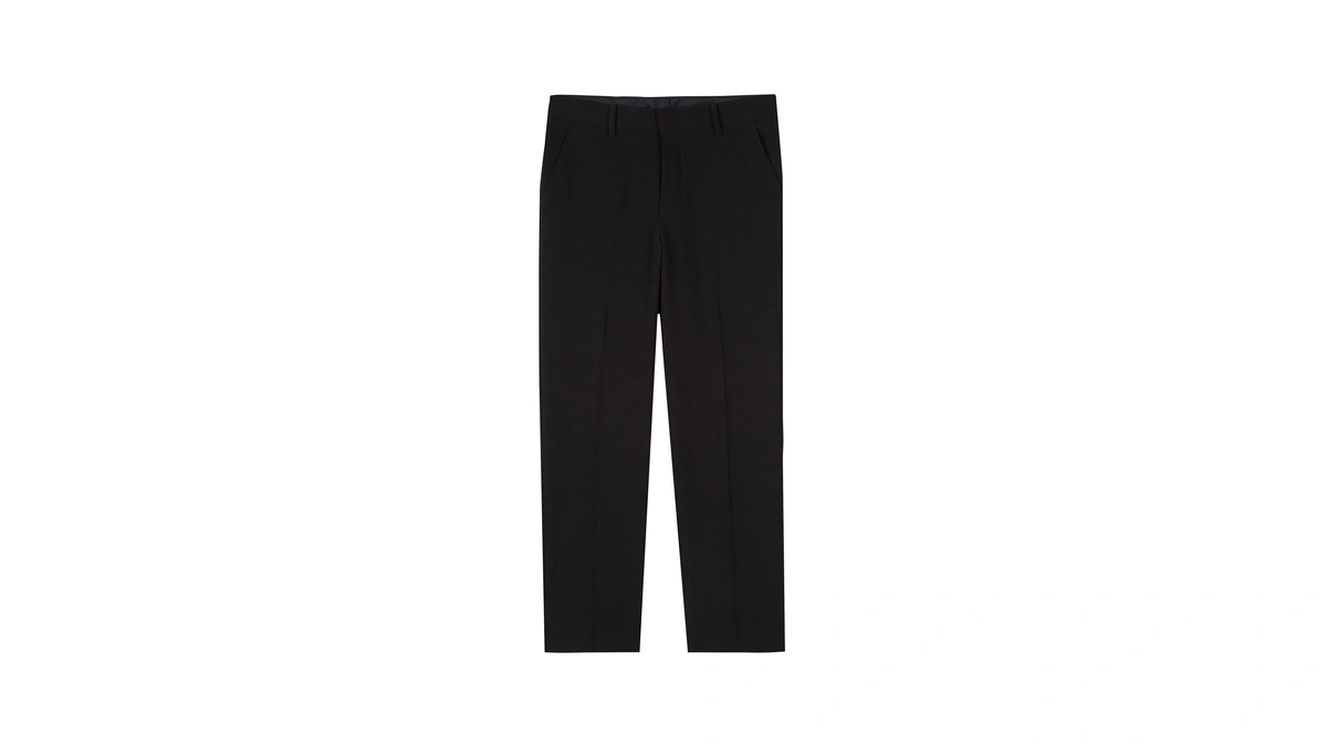Van Heusen Boys' Flex Stretch Flat Front Dress Pants, Black-001,