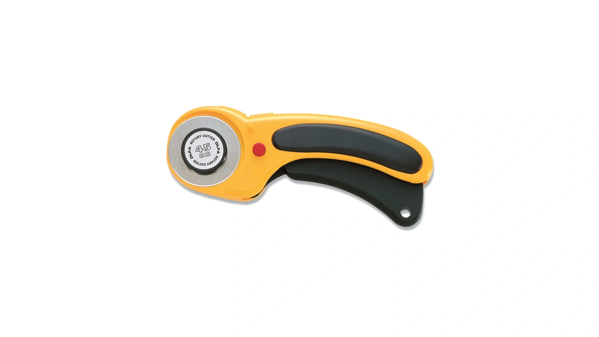 Olfa 45mm Ergonomic Squeeze-handle Rotary Cutter (rty-2/dx) - Auto-retract