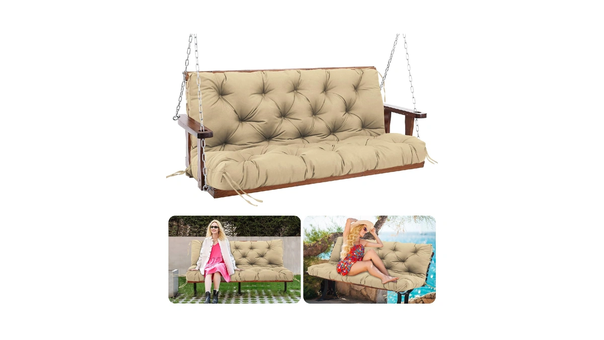 60" / 5 Ft Porch Swing Cushions Outdoor, 5" Thick