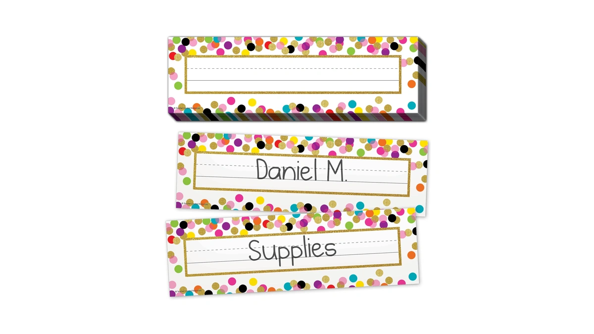 Teacher Created Resources Confetti Name Plates (tcr5886)