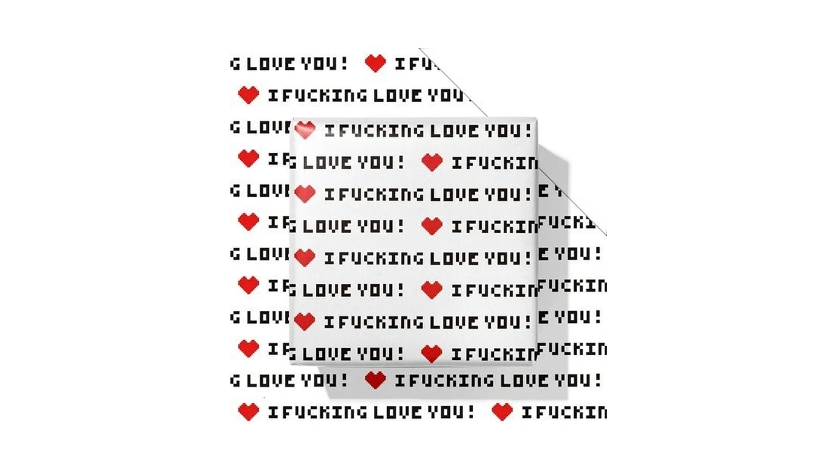 Dlyrroba Funny Wrapping Paper Sheet - Funny Naughty I Fxxking