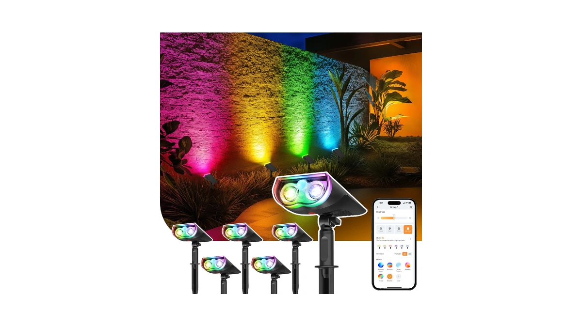 Linkind Smart Solar Lights Outdoor Sl5 With Motion Sensor,6 Pack,