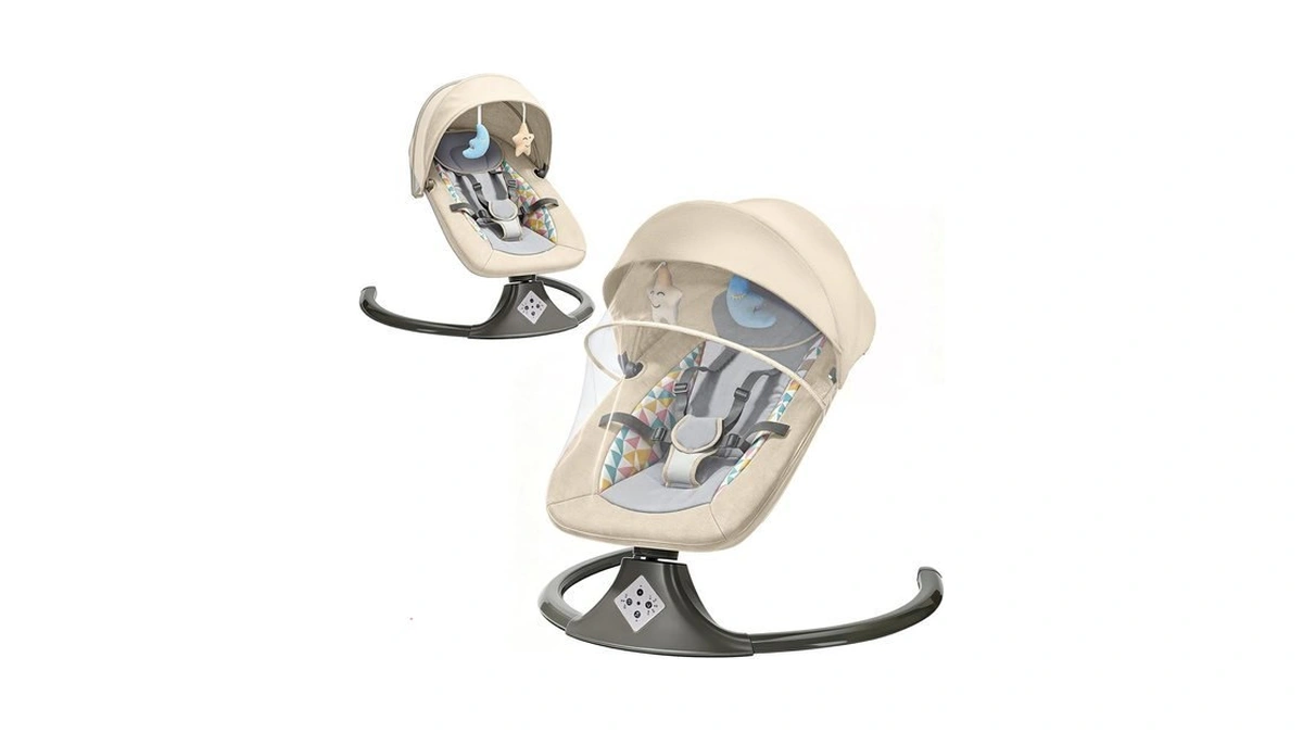 Fashionsmile Electric Baby Swing For Infants,multifunctional 3-in-1 Rocker,5-speed Adjustable,remote Control,10