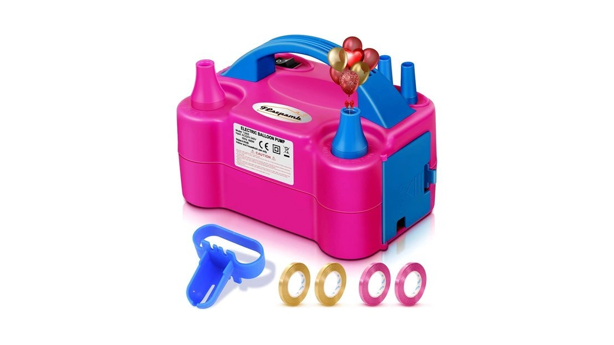 Flsepamb Balloon Pump, Electric Balloon Pump,portable Dual Nozzles Electric Balloon